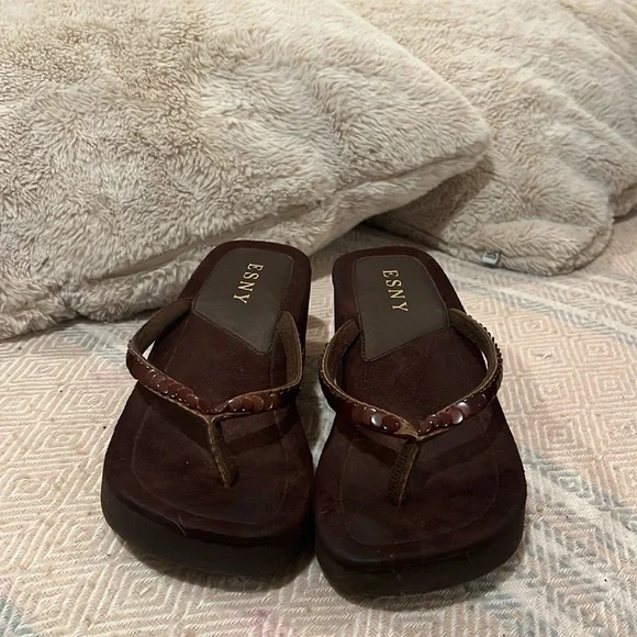 Y2K Esny wedge/platform flip flops - Picture 3 of 4